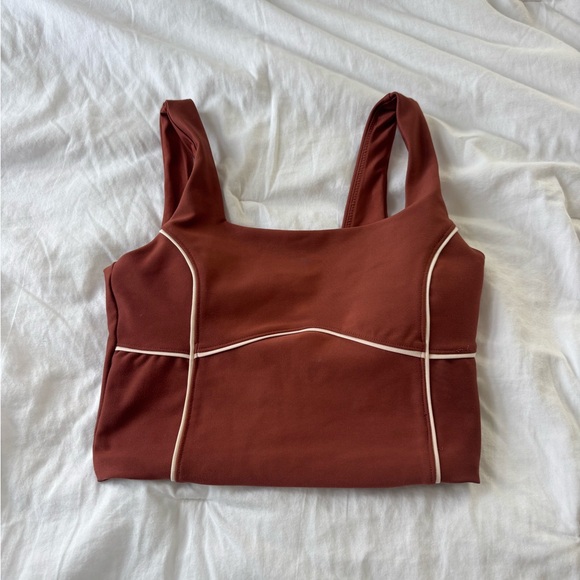 Abercrombie & Fitch Tops - Abercrombie & Fitch YPB Brown Tank Top with White Piping